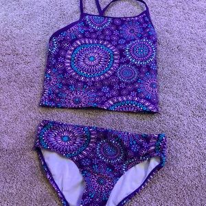 Purple pattern tankini.